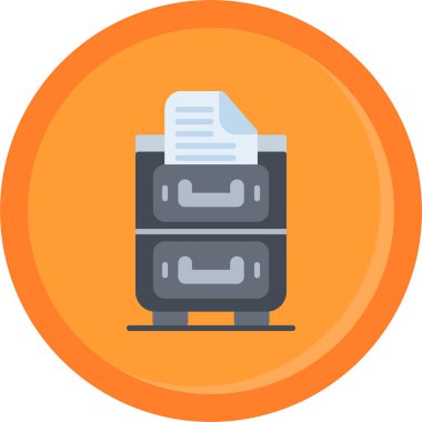 Belge düz simge vektör çizim