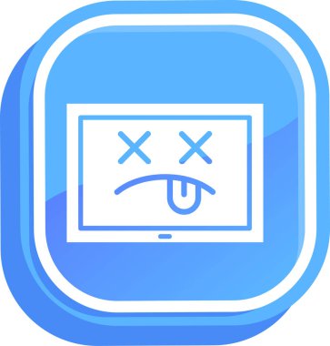 Kızgın yüz ikonu. Web için emoji vektör simgelerinin özet çizimi