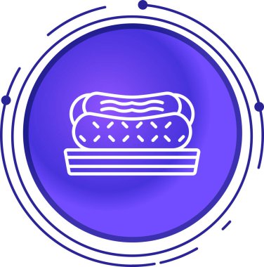 beyaz arkaplanda izole edilmiş çizgi ekmek simgesi. Renkli taslak konsepti. vektör.