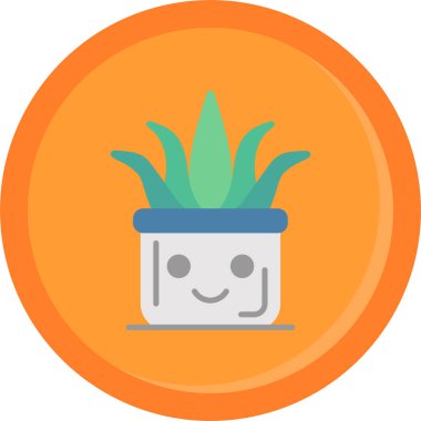 Kaktüs. Web simgesi basit illüstrasyon