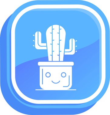 Bir kaktüs simgesinin vektör çizimi