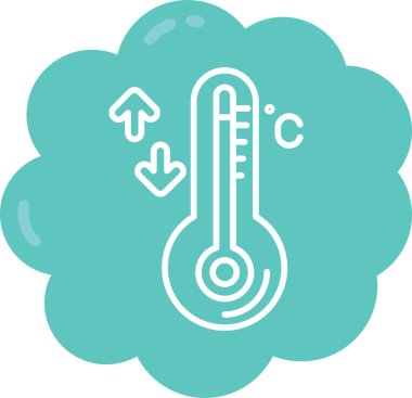 termometre simgesi, vektör illüstrasyonu