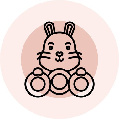 Tavşan Ağı simgesi, vektör illüstrasyonu