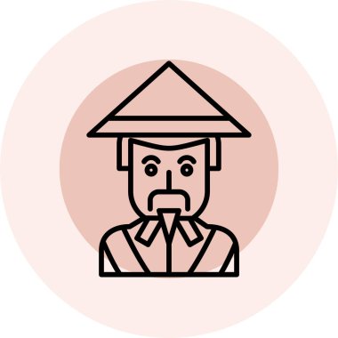 Japon kültür ikonu, vektör illüstrasyonu