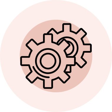 dişli simgesi vektör illüstrasyonu