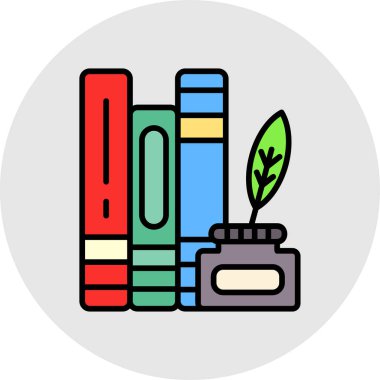 Kitap simgesini vektör web ve mobil uygulaması tasarımı, logo kavramı kitap için izole üzerinde beyaz arka plan