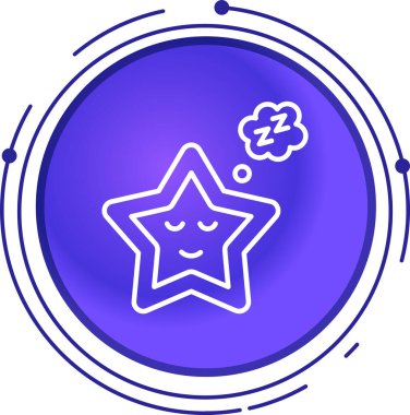 David İkonun beyaz arka planda izole edildiği parlak çizgi yıldızı. Yahudi dini sembolü. İsrail 'in İsrail' i. Renkli taslak konsepti. vektör.