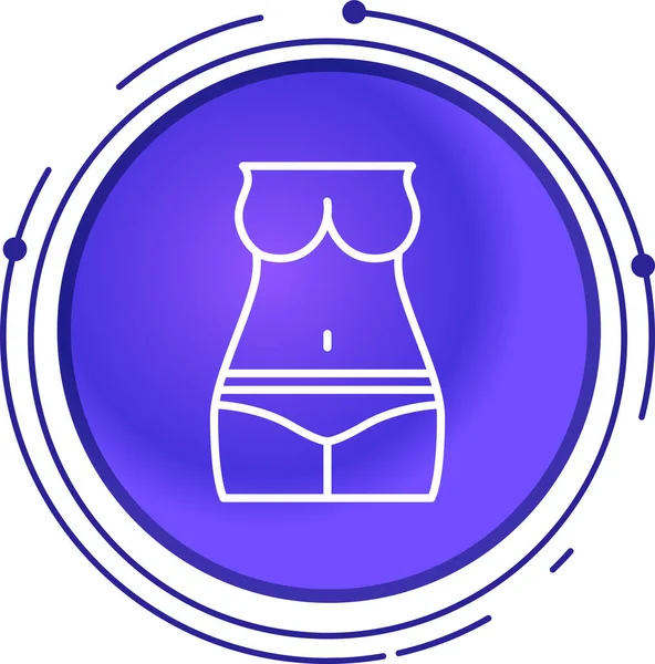 Bikini simgesi, vektör illüstrasyonu