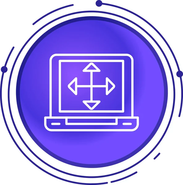 bilgisayar izleme simgesi, vektör illüstrasyonu