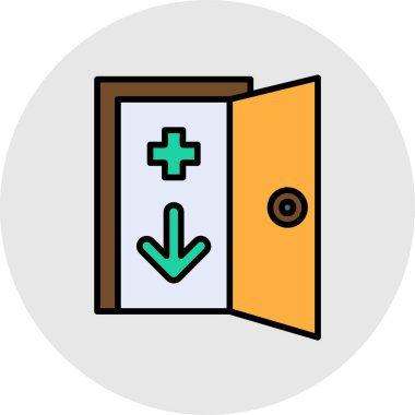 Hastane kapısı vektör simgesi