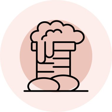 Bir bira ikonunun vektör illüstrasyonu