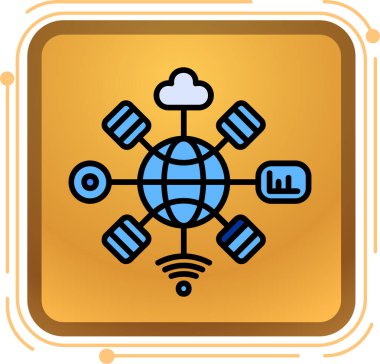 ağ simgesi, vektör illüstrasyonu