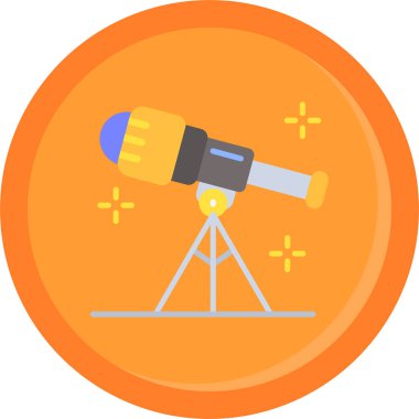 Teleskop. Web simgesi basit illüstrasyon