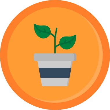 Bitki. Web simgesi basit illüstrasyon