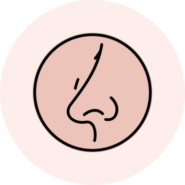 Kırmızı kurdeleli bir kadın yüzünün vektör çizimi