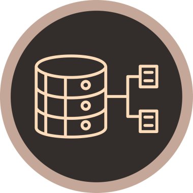 veritabanı simgesi, vektör resimleme