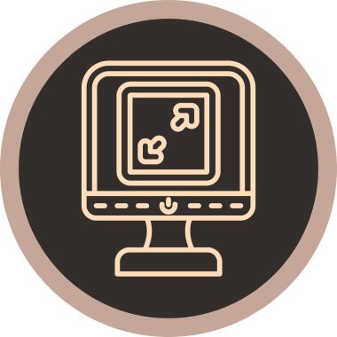 Bilgisayar. Web simgesi basit illüstrasyon