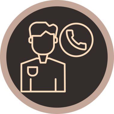 Çağrı merkezi ikon vektörü. biçim düz simge simgesi, arama simgesi ve servis simgesi, yuvarlak açılı, beyaz arkaplan.