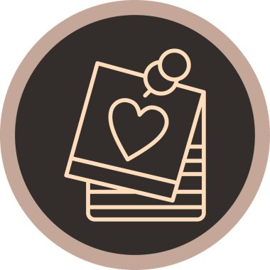 Aşk. Web simgesi basit illüstrasyon