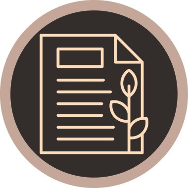 Bir bitki simgesinin vektör illüstrasyonu