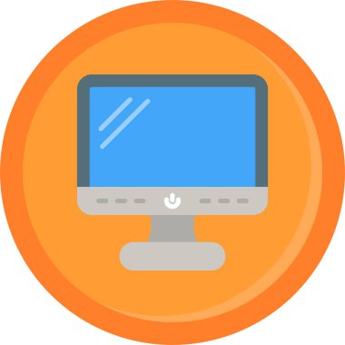 Bilgisayar. Web simgesi basit illüstrasyon