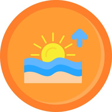 Güneş simgesinin vektör illüstrasyonu