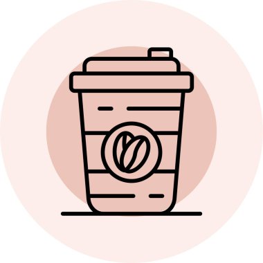 Bir kahve fincanı simgesinin vektör çizimi