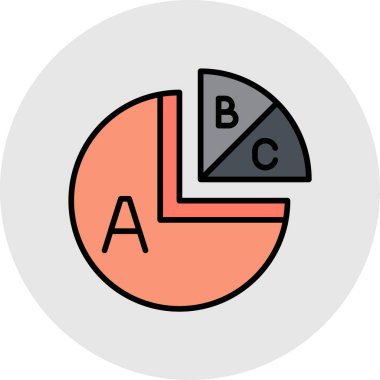 Pasta grafiği vektör illüstrasyonu