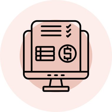 Bilgisayar. Web simgesi basit illüstrasyon