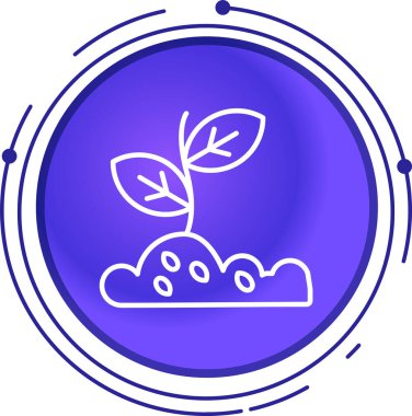 Bitki simgesinin vektör illüstrasyonu