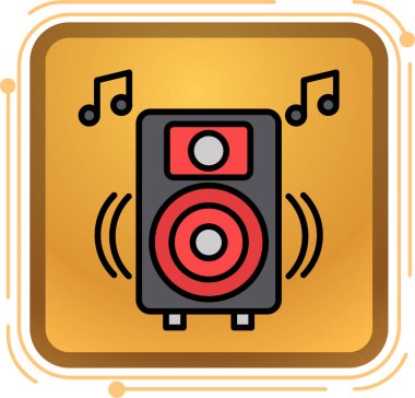 Bir müzik simgesinin vektör illüstrasyonu