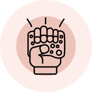 fist icon. vector illustration