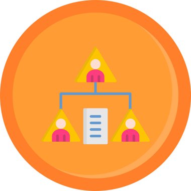 İş yassı vektör simgesi. Kolayca düzenleyebilir ya da değiştirebilir