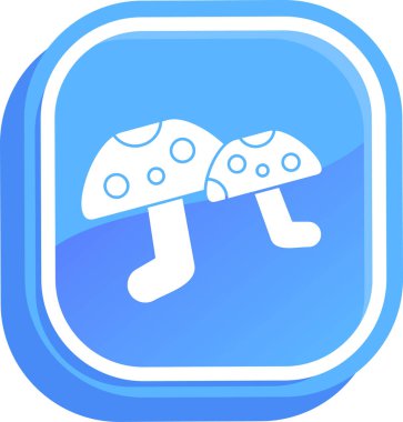 Mantar simgesi, vektör çizimi beyaz arkaplanda izole edildi