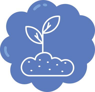 Bitki. Web simgesi basit illüstrasyon