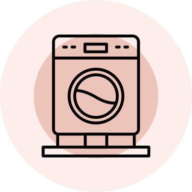 çamaşırhane modern simge vektör illüstrasyonu