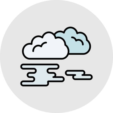 Bulut. Web simgesi basit illüstrasyon