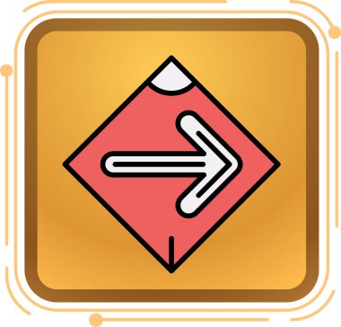 Yol işaretinin vektör illüstrasyonu