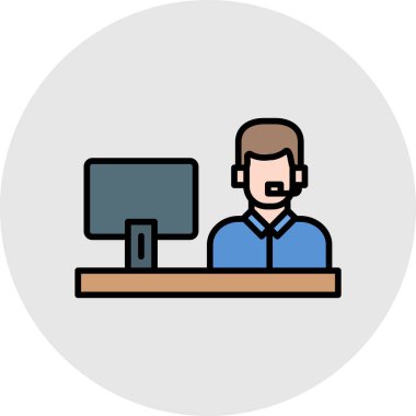 Müşteri servisi vektör simgesi