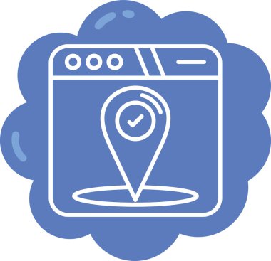 konum pin simgesi, vektör illüstrasyonu beyaz arkaplanda izole edildi