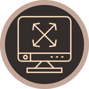 Bilgisayar ekranı. Web simgesi basit illüstrasyon