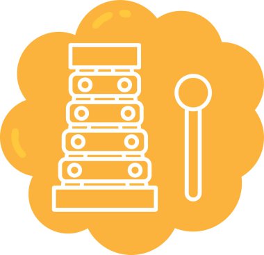 veri depolama. Web simgesi basit illüstrasyon