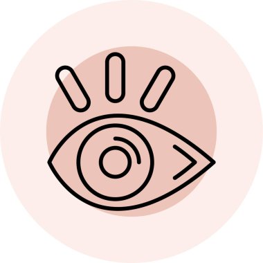 Moda stili izole edilmiş arkaplanda göz simgesi