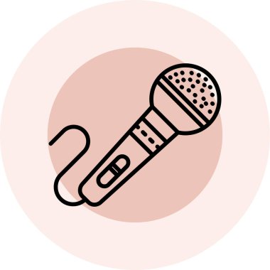 mikrofon simgesi vektör illüstrasyonu