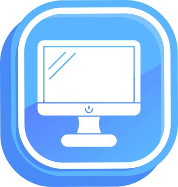 monitör simgesi, vektör illüstrasyonu basit tasarım