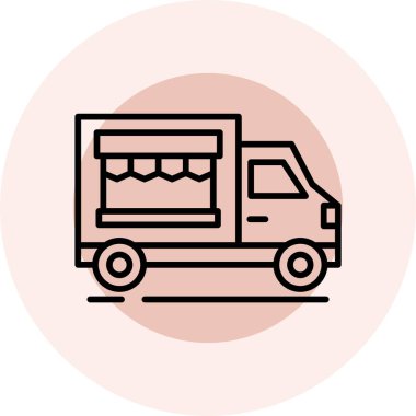 Kamyon. Web simgesi basit illüstrasyon