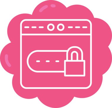 Güvendesin. Web simgesi basit illüstrasyon