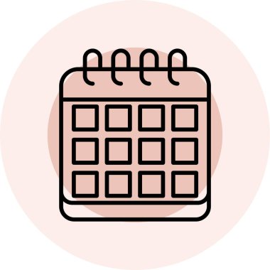 Takvim simgesi vektör illüstrasyonu