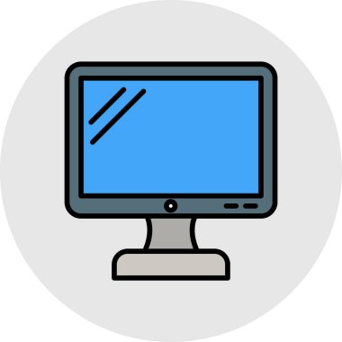 ekran simgesi, vektör illüstrasyonunu izle