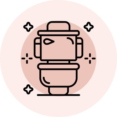 Satır Kovası simgesi beyaz arkaplanda izole edildi. Renkli taslak konsepti. Vektör.